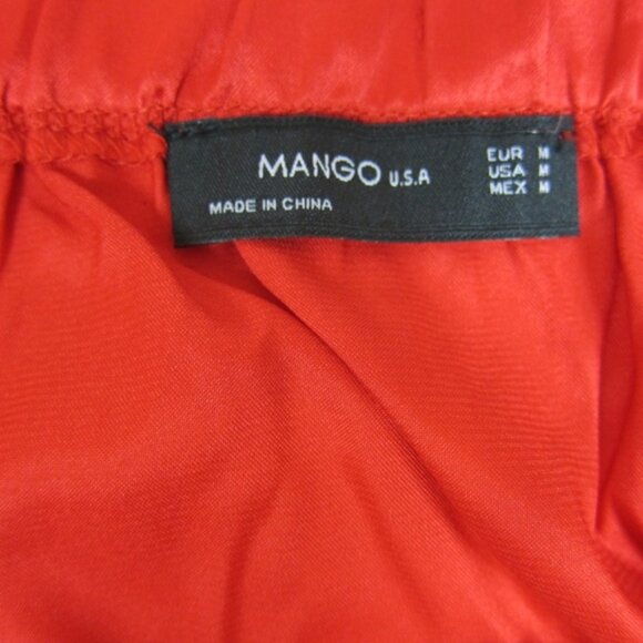 Medium Off Shoulder Dress Red Satin Blue & White Embroidery Mini Shift Dress NEW - Picture 4 of 8